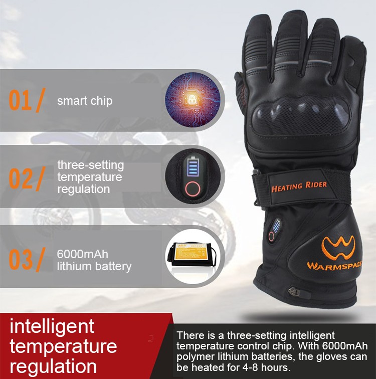 冬季加热手套，适用于冬季运动滑冰、滑雪
