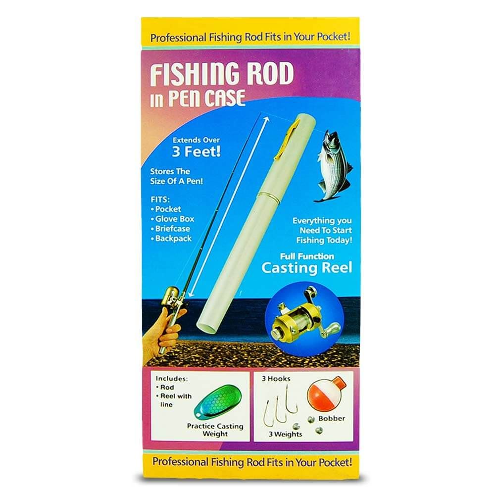 迷你笔式钓鱼竿，用于用笔式卷线器钓鱼 - 可伸缩至 1 米