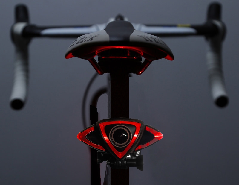 自行车后置摄像头wifi+LED警示灯