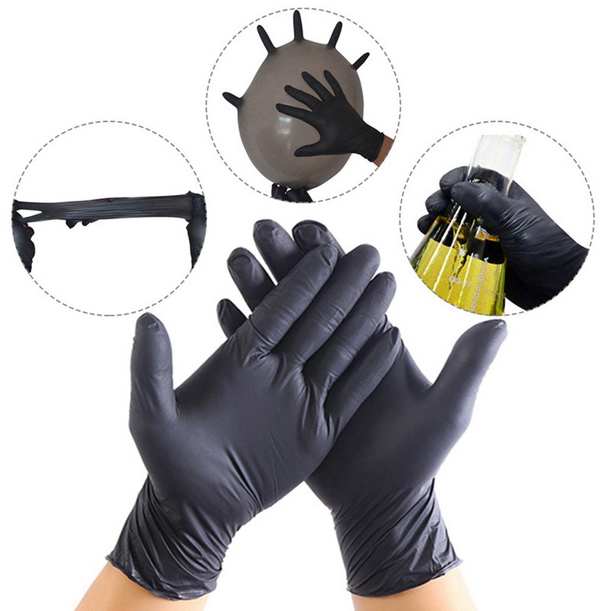 丁腈橡胶手套，黑色