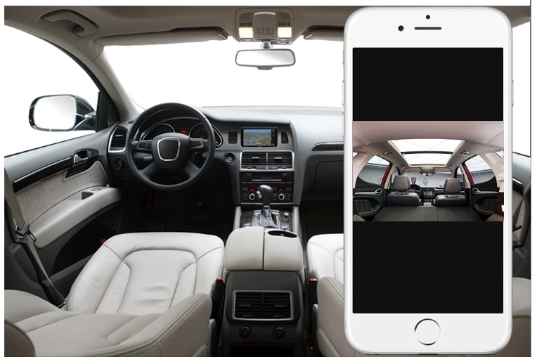 Profio x7 汽车摄像头在智能手机应用程序上实时查看 - 行车记录仪