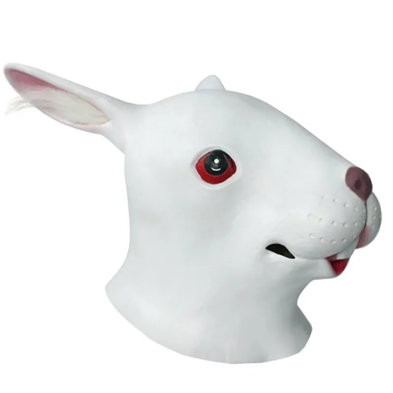 兔子硅胶脸部和头罩