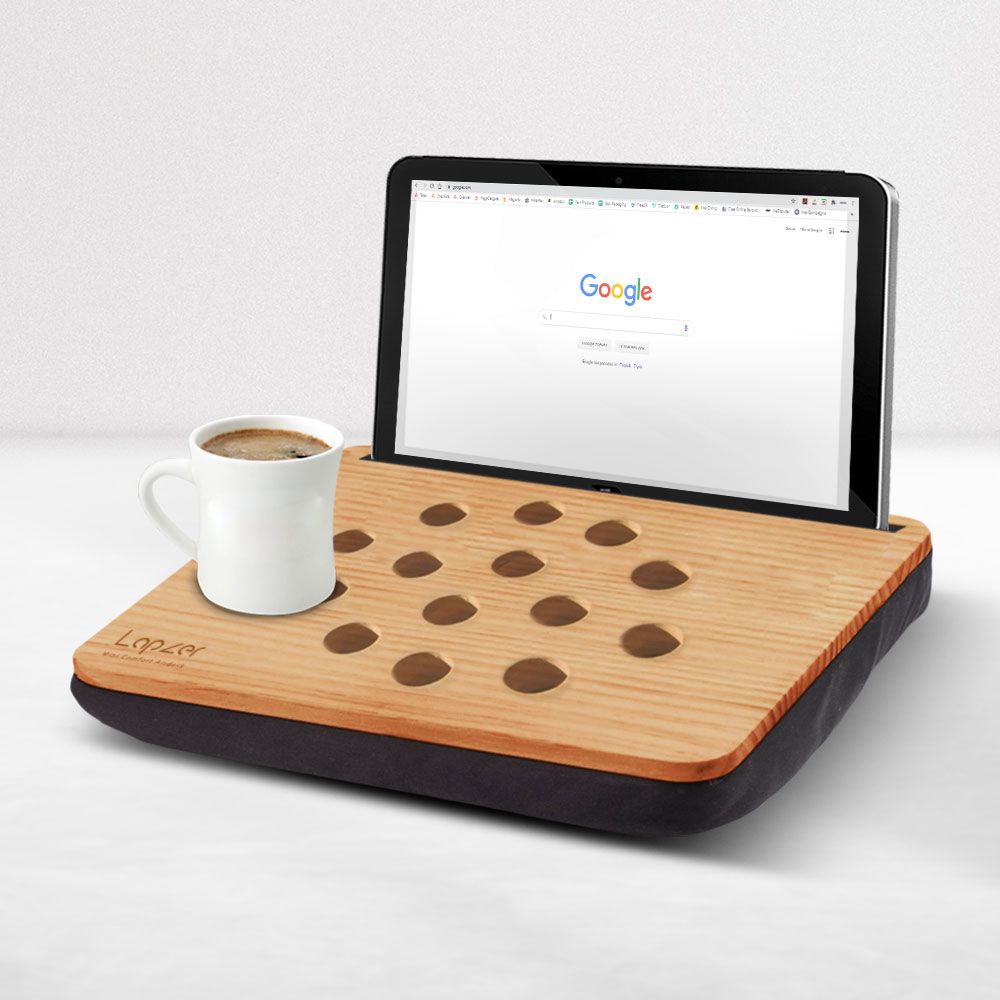 iPad 平板电脑垫 - 木头 + 枕头