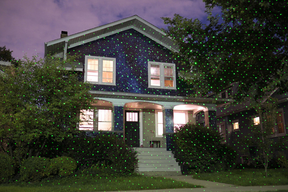 LED 装饰激光投影仪彩色房屋立面绿色红色