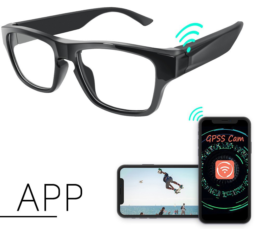 带 wifi 摄像头的眼镜 - gpss cam 应用程序 wifi 集