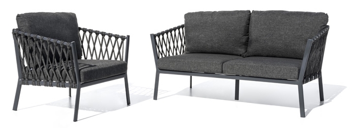 现代花园座椅或花园铝制露台