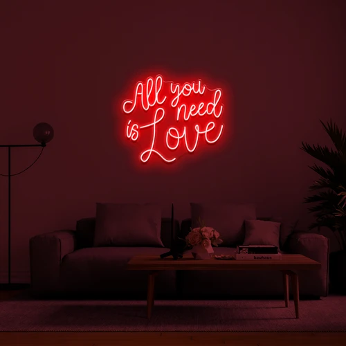 发光的 LED 标志，你所需要的就是爱