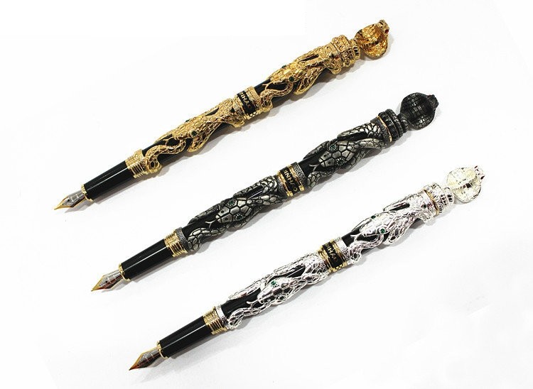 豪华眼镜蛇蛇笔 - 独特的礼品墨水笔