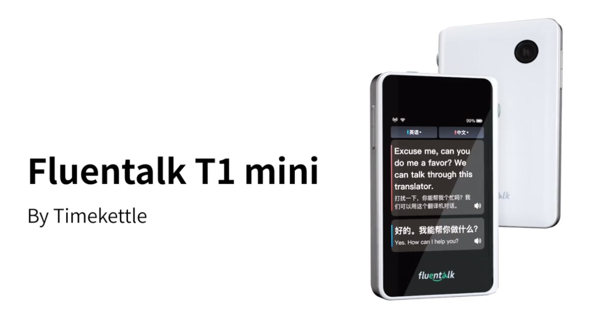 Fluentalk T1 mini Timekettle - 便携式旅行翻译机