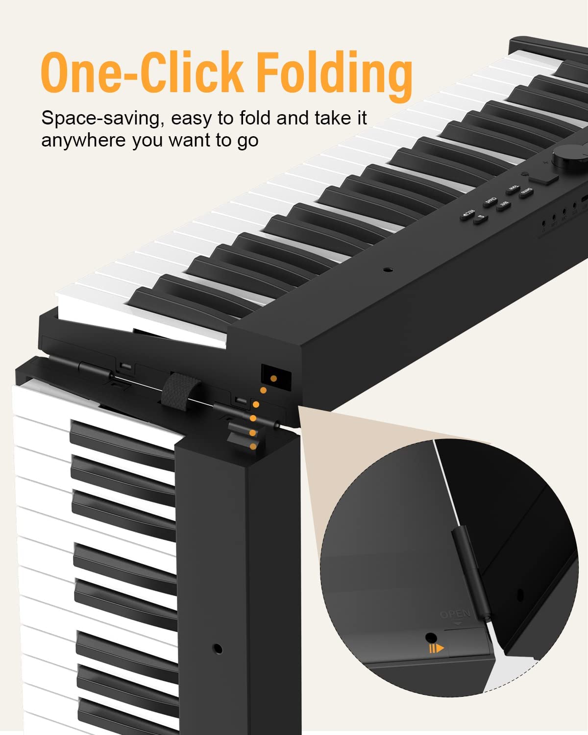 便携式折叠MIDI钢琴