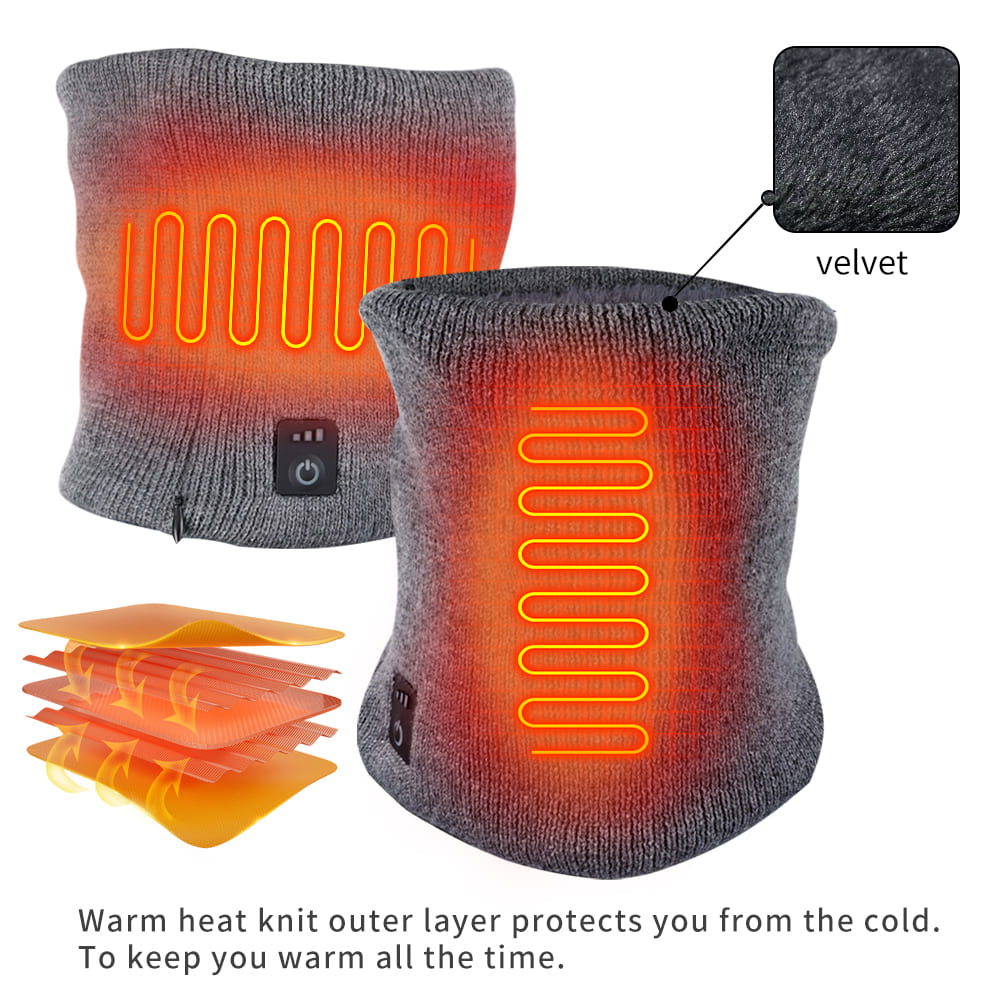 户外电动围巾取暖器，电池加热