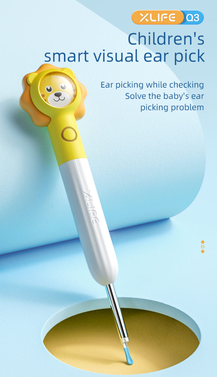 带 wifi 连接的儿童耳朵清洁器，耳内有摄像头