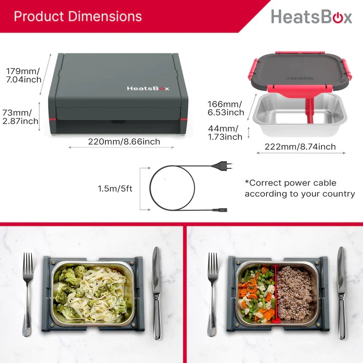 食物午餐盒电加热食物 heatsbox pro
