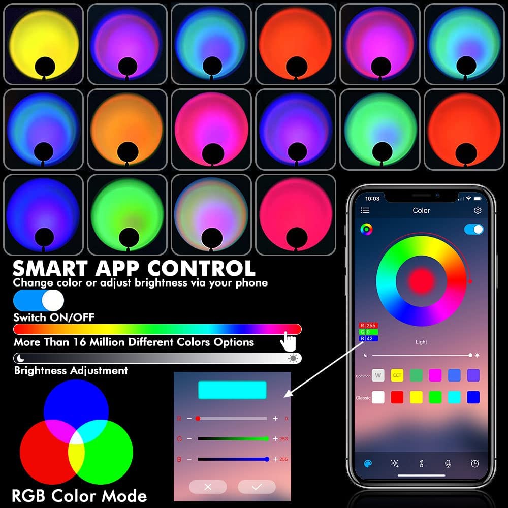 用于智能手机移动应用程序控制的 RGB 创辉的 wifi 灯