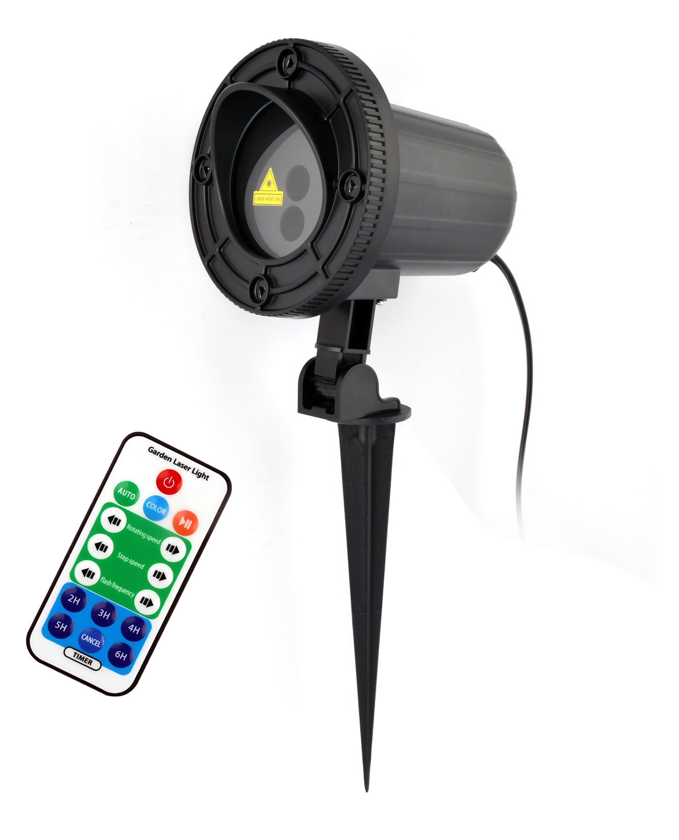 带遥控器的圣诞投影仪，用于照亮房屋