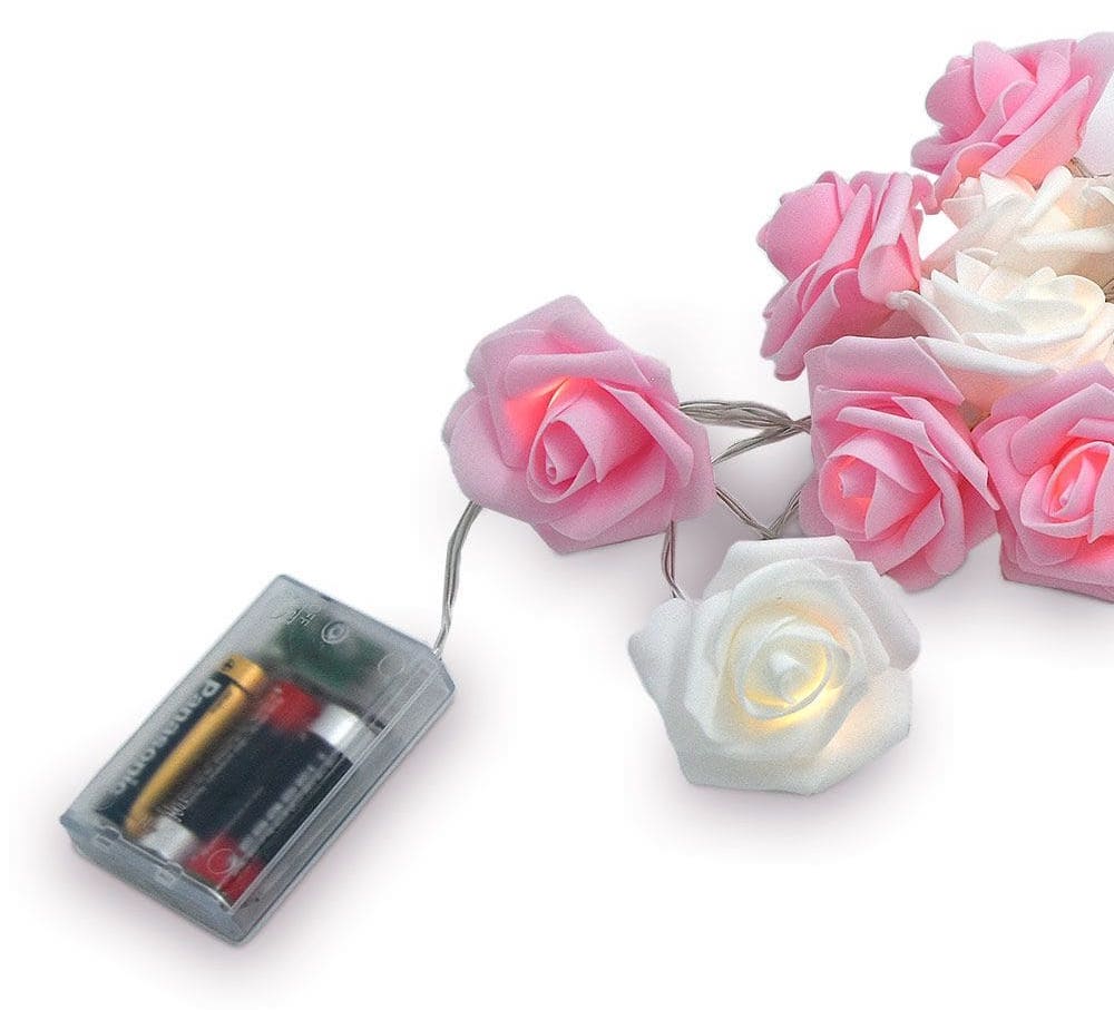 电池供电的 LED 玫瑰灯