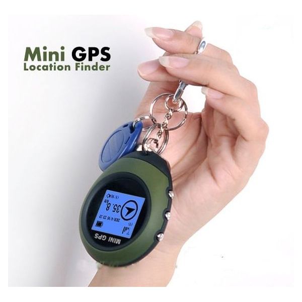 钥匙挂件钥匙扣环上的迷你 GPS 导航